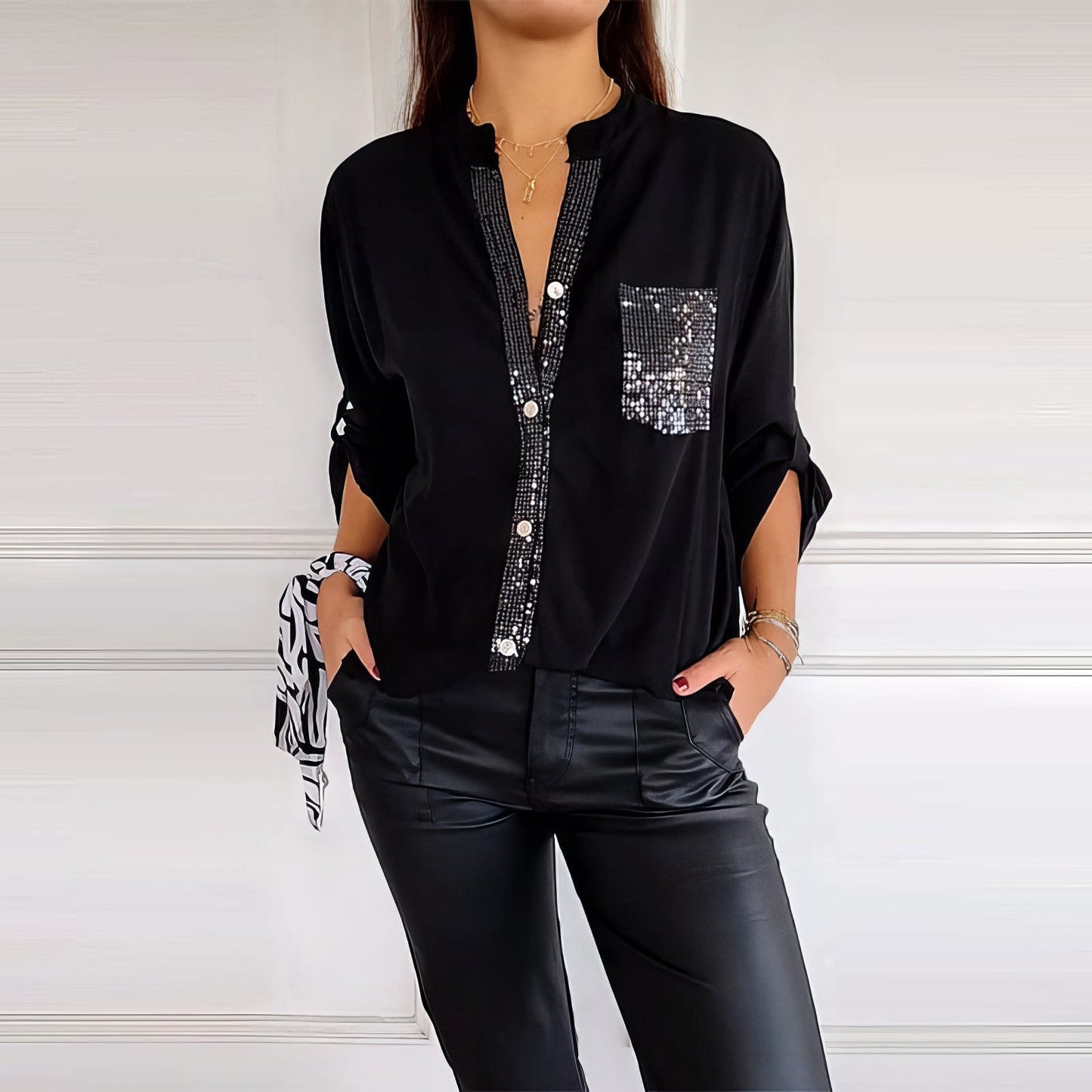 Maas & Mode® | Lisa  Trendy Dames Shirt