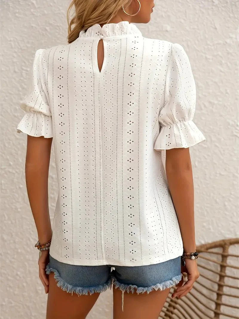 Maas & Mode® | Mariska™ Klassieke Zomertop van Luchtig & Zacht Materiaal