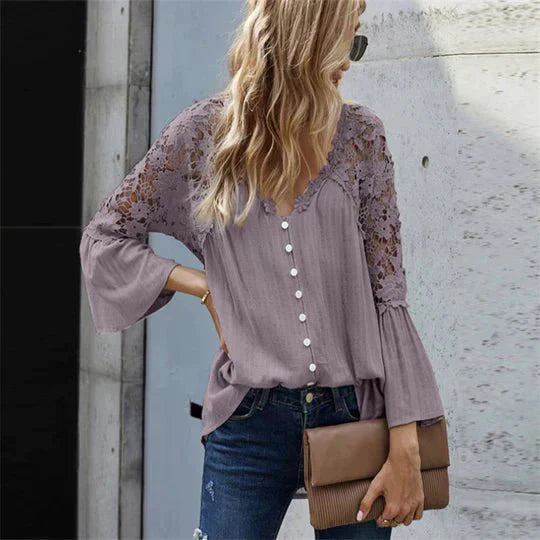 Maas & Mode® | SARA - Floral Lace Blouse