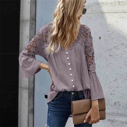 Maas & Mode® | SARA - Floral Lace Blouse