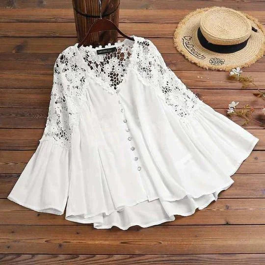 Maas & Mode® | SARA - Floral Lace Blouse