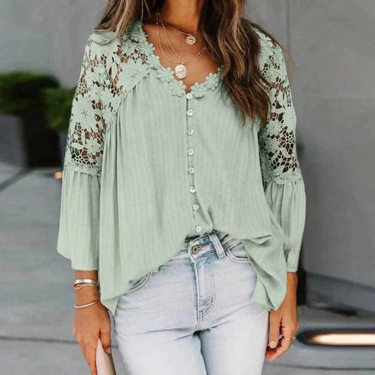 Maas & Mode® | SARA - Floral Lace Blouse