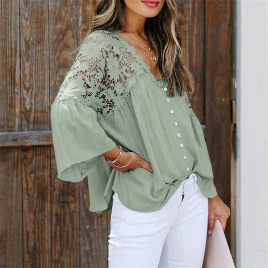 Maas & Mode® | SARA - Floral Lace Blouse