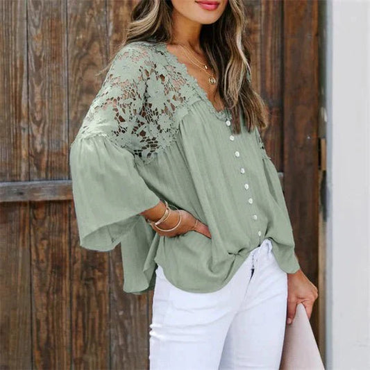 Maas & Mode® | SARA - Floral Lace Blouse