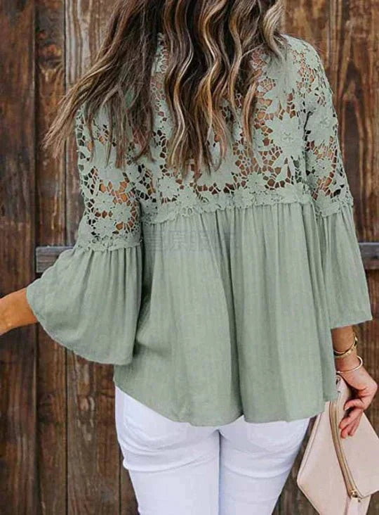 Maas & Mode® | SARA - Floral Lace Blouse