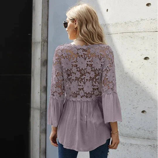 Maas & Mode® | SARA - Floral Lace Blouse