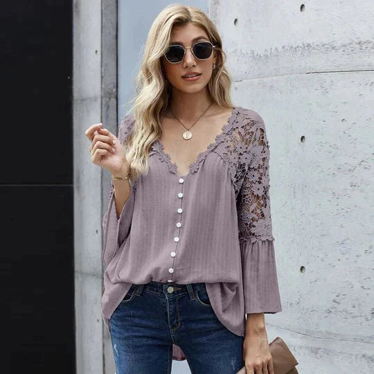 Maas & Mode® | SARA - Floral Lace Blouse