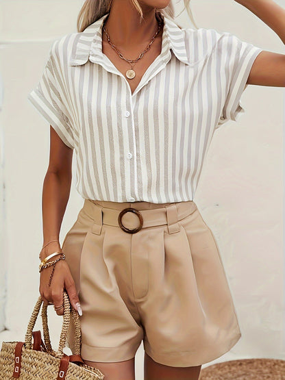 Maas & Mode® | Sofie™  Casual Gestreepte Zomerblouse