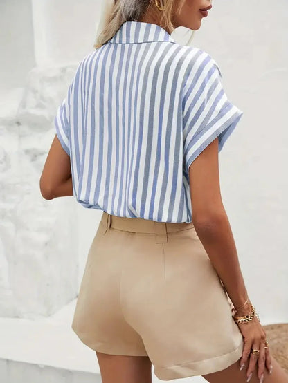 Maas & Mode® | Sofie™  Casual Gestreepte Zomerblouse