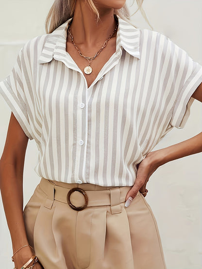 Maas & Mode® | Sofie™  Casual Gestreepte Zomerblouse