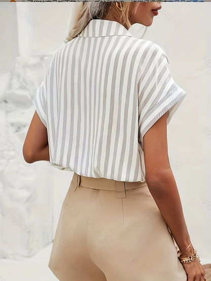 Maas & Mode® | Sofie™  Casual Gestreepte Zomerblouse