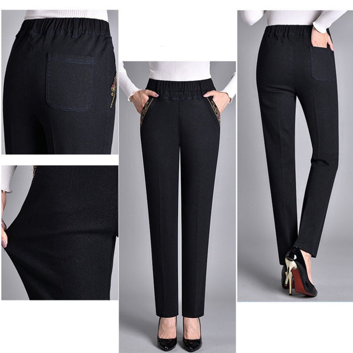 Maas & Mode | Damesjeans met Zijzakken en Elastische Taille