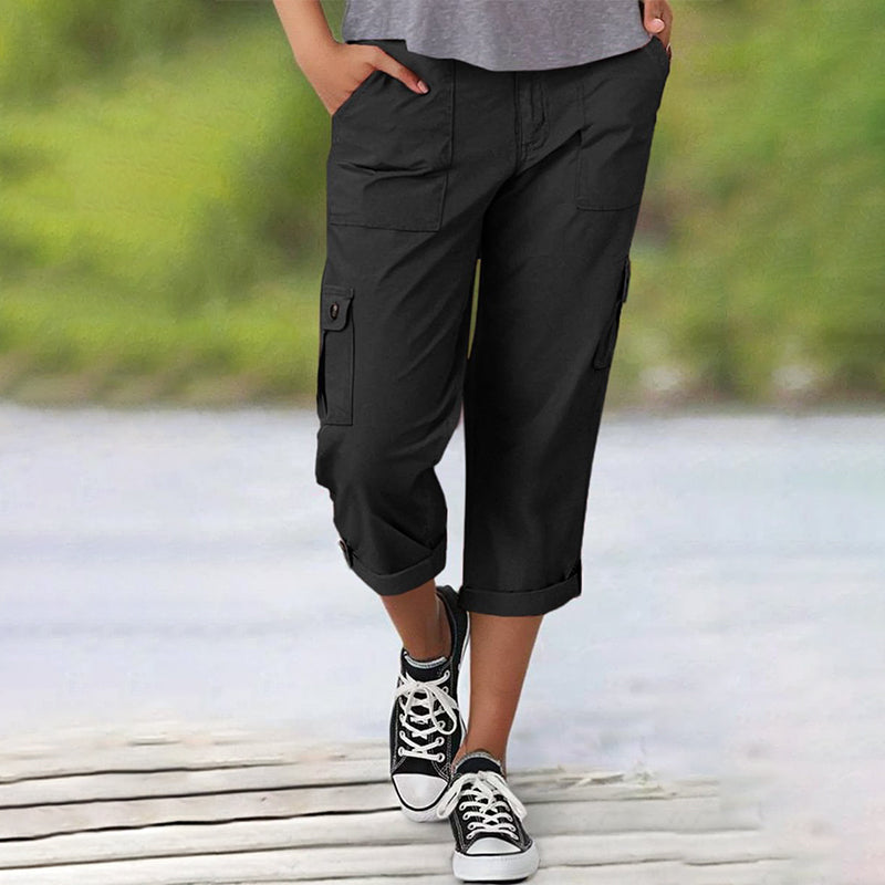 Maas & Mode® | Capri Broek met Meerdere Zakken en Comfortabele Pasvorm voor Maximale Bewegingsvrijheid