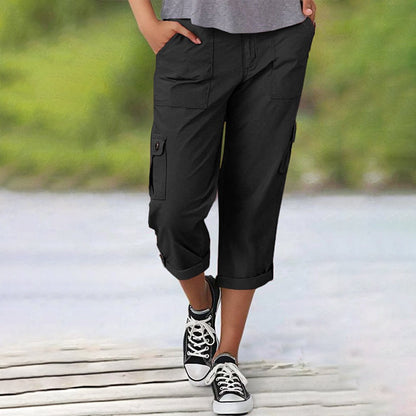 Maas & Mode® | Capri Broek met Meerdere Zakken en Comfortabele Pasvorm voor Maximale Bewegingsvrijheid