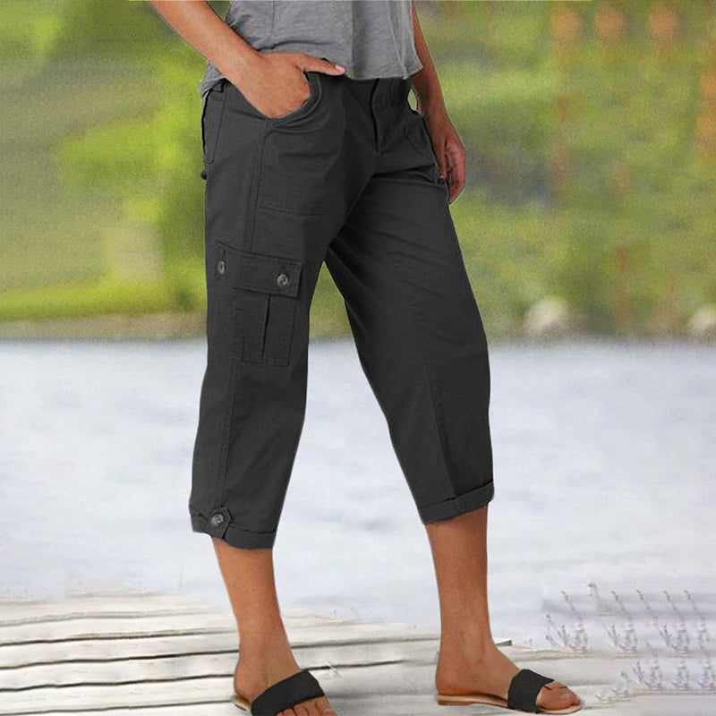 Maas & Mode® | Capri Broek met Meerdere Zakken en Comfortabele Pasvorm voor Maximale Bewegingsvrijheid