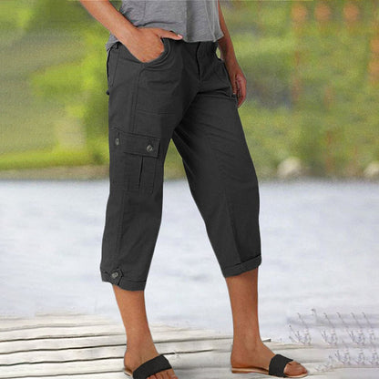Maas & Mode® | Capri Broek met Meerdere Zakken en Comfortabele Pasvorm voor Maximale Bewegingsvrijheid