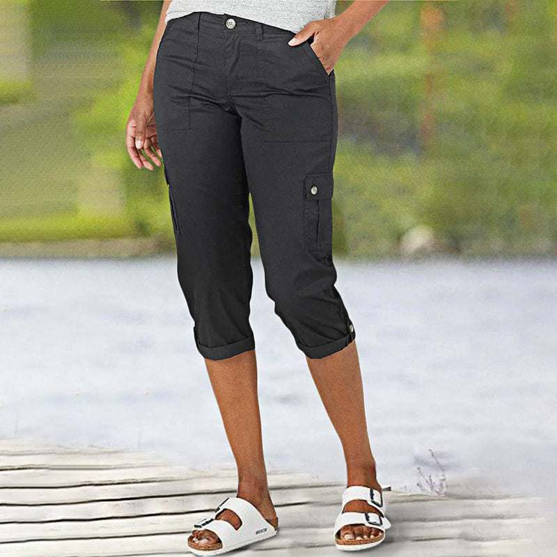Maas & Mode® | Capri Broek met Meerdere Zakken en Comfortabele Pasvorm voor Maximale Bewegingsvrijheid