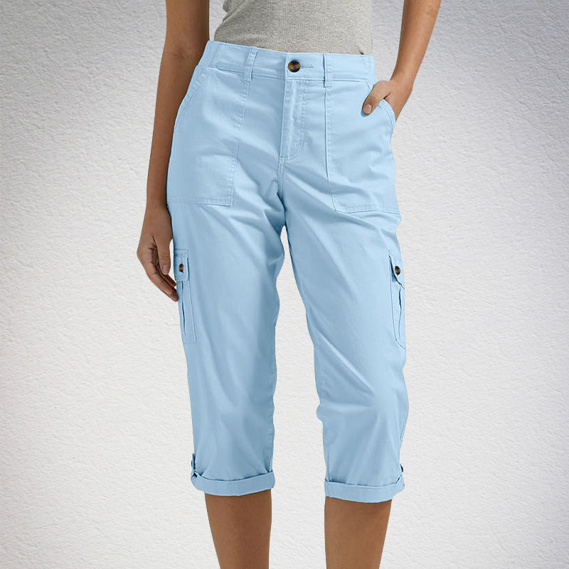 Maas & Mode® | Capri Broek met Meerdere Zakken en Comfortabele Pasvorm voor Maximale Bewegingsvrijheid