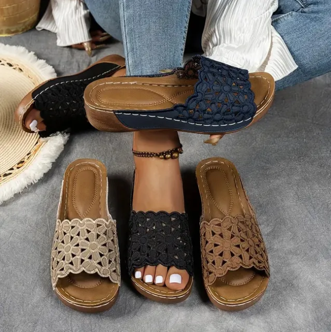 Maas & Mode® | Ademende orthopedische sandalen met open teen
