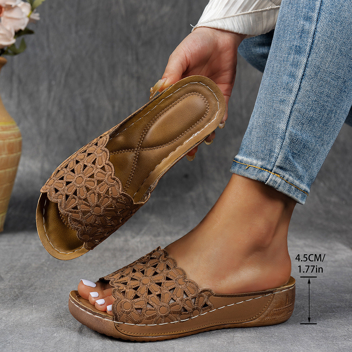 Maas & Mode® | Ademende orthopedische sandalen met open teen