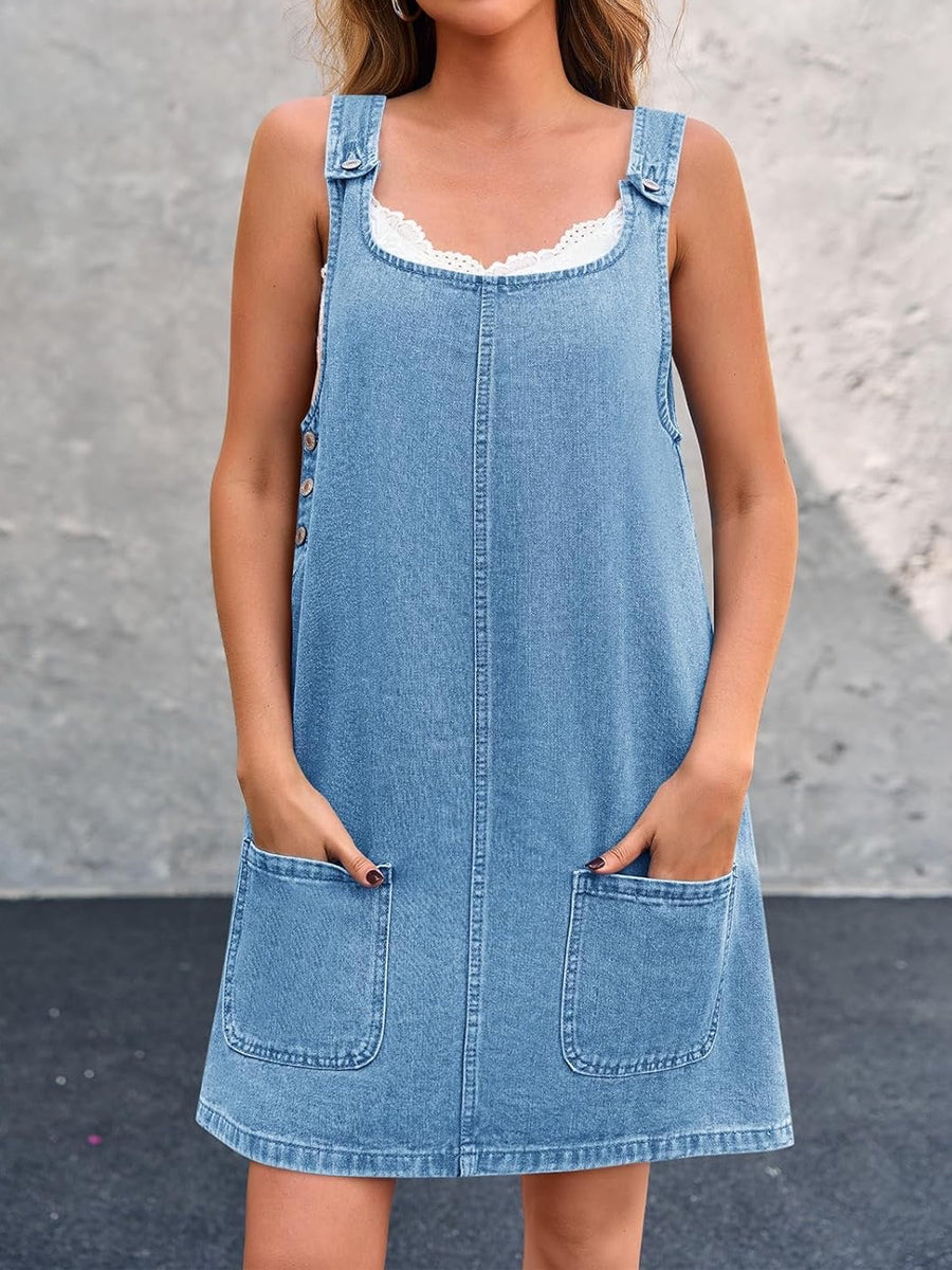 Maas & Mode® | Lisa Casual Denim Overal Jurk
