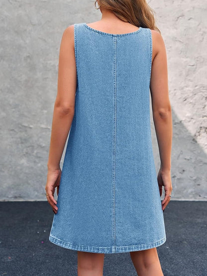 Maas & Mode® | Lisa Casual Denim Overal Jurk