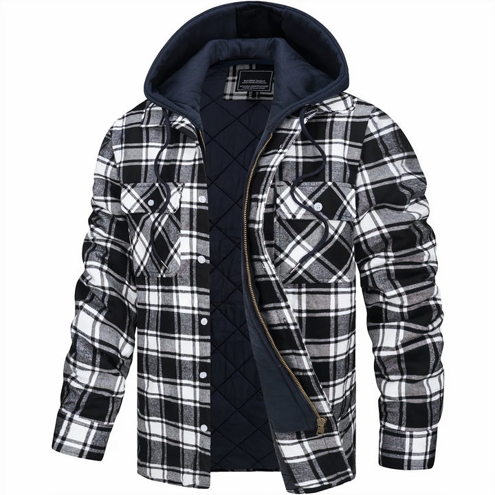 Maas & Mode | Geruite jas met rits
