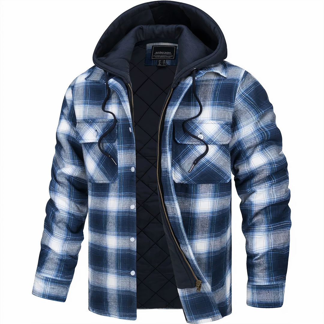 Maas & Mode | Geruite jas met rits