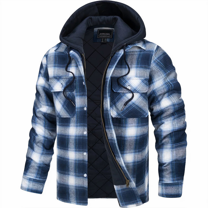 Maas & Mode | Geruite jas met rits