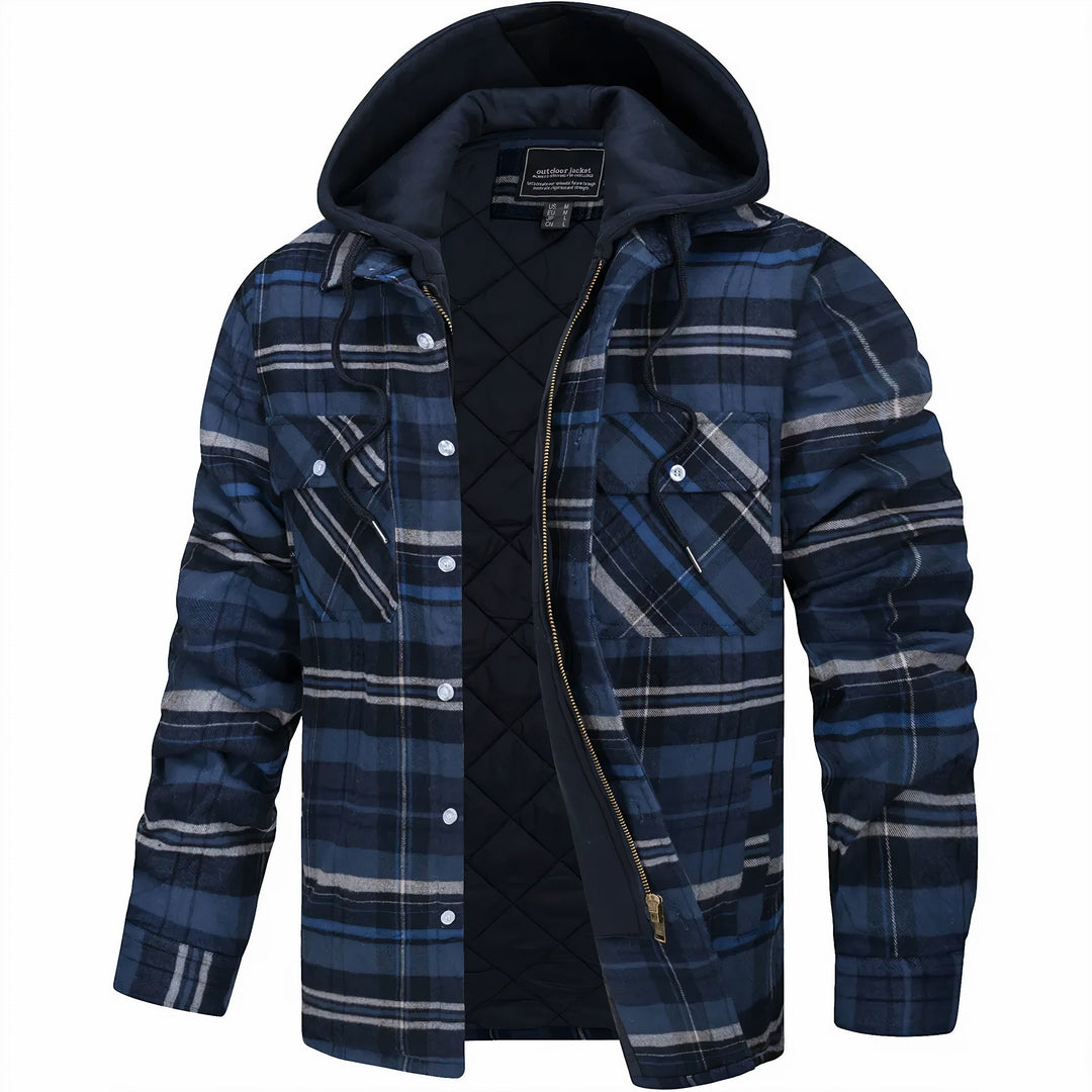 Maas & Mode | Geruite jas met rits