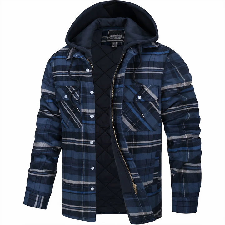 Maas & Mode | Geruite jas met rits