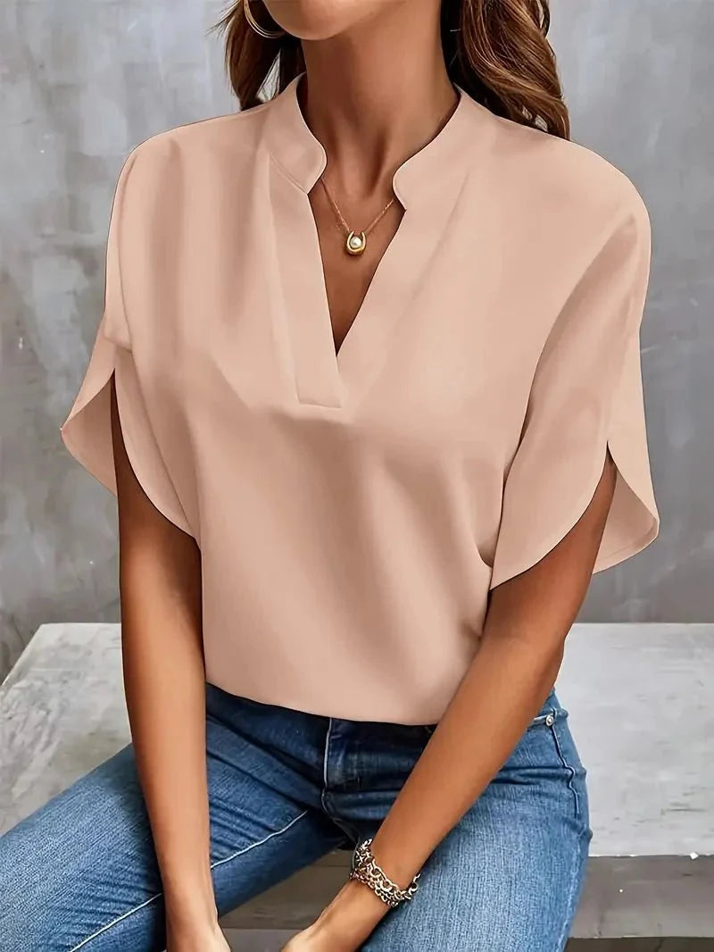 Maas & Mode® | Melissa Elegante en comfortabele top met sweetheart halslijn